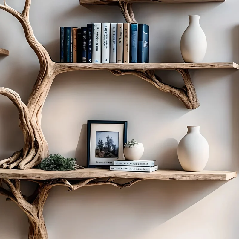 Solid Wood Bookshelf with Built-in Reading Table, Functional and Stylish Home Decor - Image 2