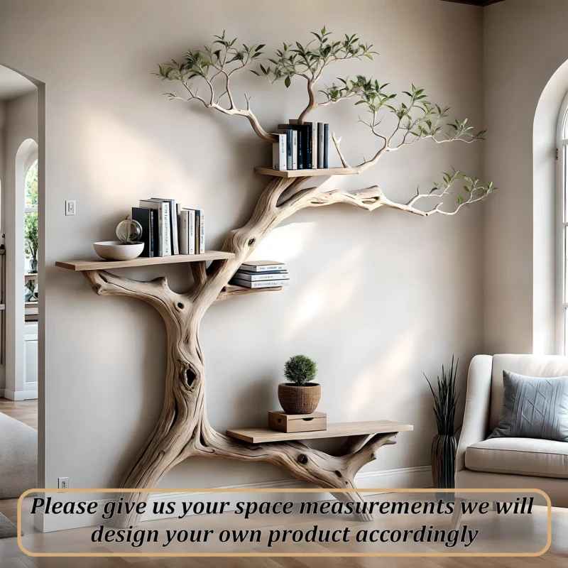 Solid Wood Bookshelf with Integrated Reading Table, Durable and Functional Home Decor - Image 2