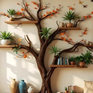 Tree Branch Bookshelf, A Perfect Blend of Art and Functionality