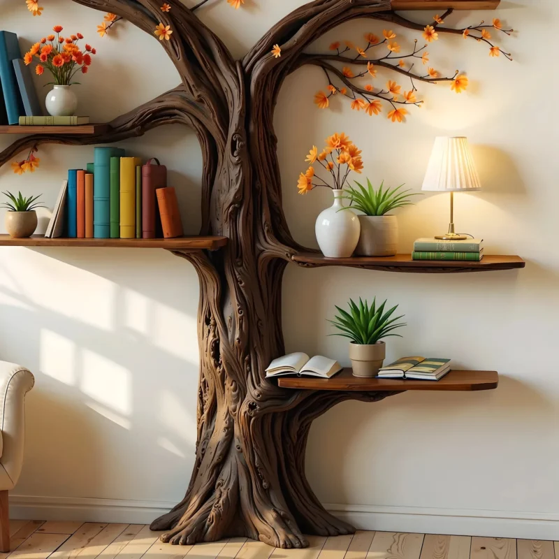 Tree-Shaped Bookshelf, A Perfect Mix of Nature & Knowledge . - Image 2