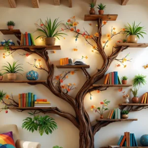 Tree-Shaped Bookshelf, Bringing Nature into Your Reading Nook