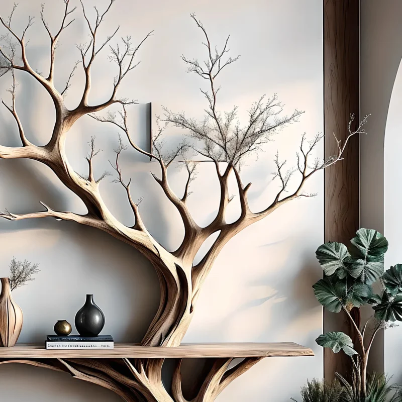 Tree-shaped desk. console table, home decoration table - Image 3