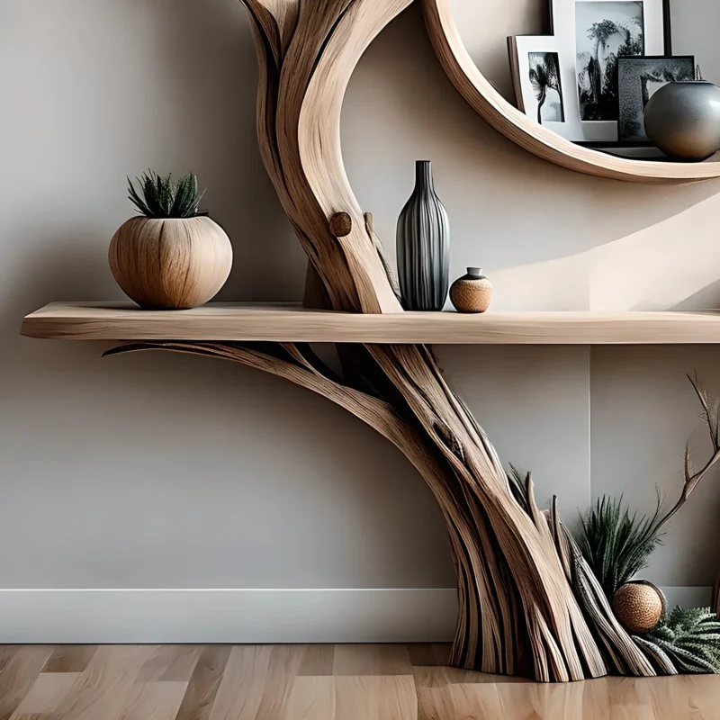 Tree-shaped reading table, solid wood reading table - Image 2