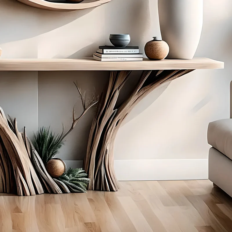 Tree-shaped reading table, solid wood reading table - Image 3