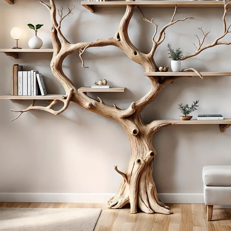 Tree-shaped souvenir display shelf, bookshelf, home decoration bookshelf, children's room decoration - Image 3