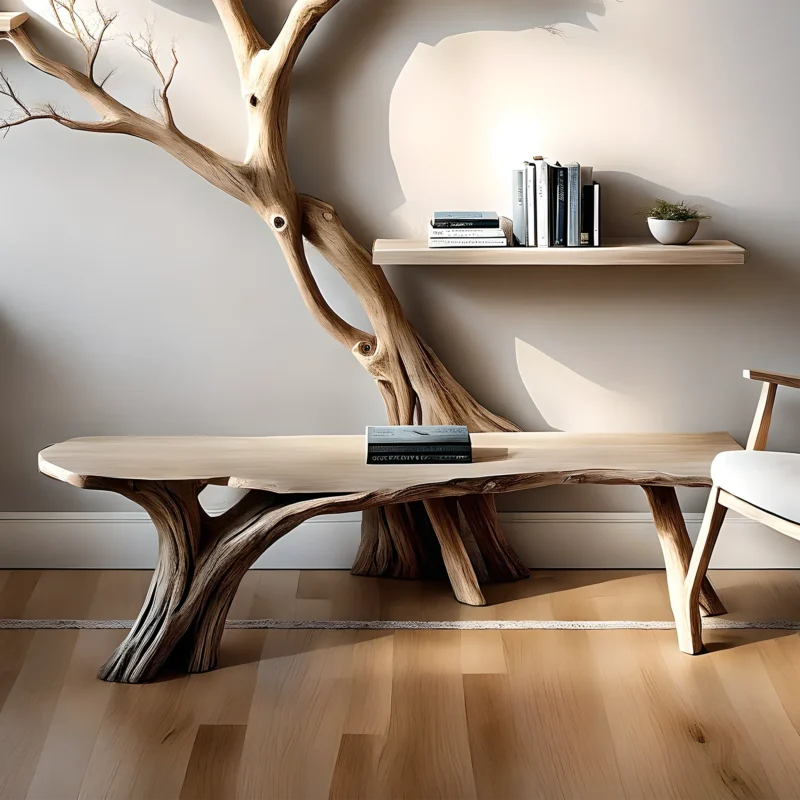 Tree-shaped wooden bookcases, children's bookcases, library bookcases - Image 3