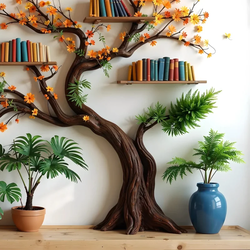 Unique Tree Branch Bookshelf, A Blend of Nature and Elegance. - Image 2