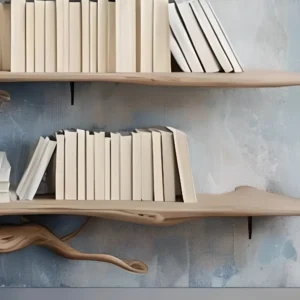 Wall mounted bookshelf for home decoration