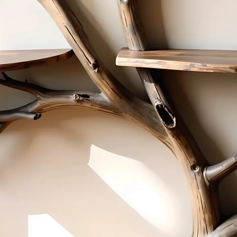 Wall-mounted bookshelf shaped like a natural tree - Image 2