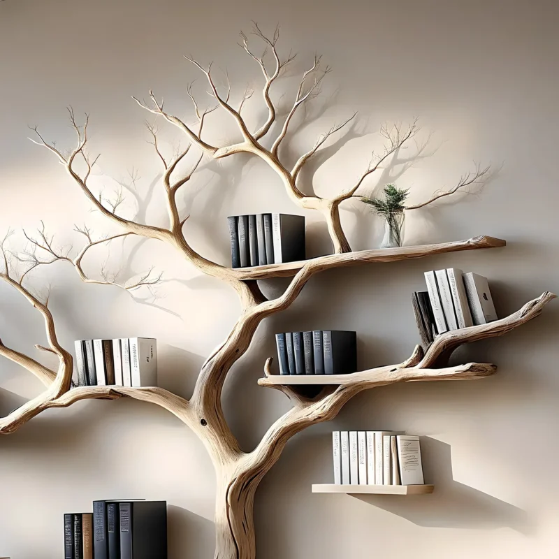 Wall-mounted decorative bookshelves, tree-shaped bookshelves