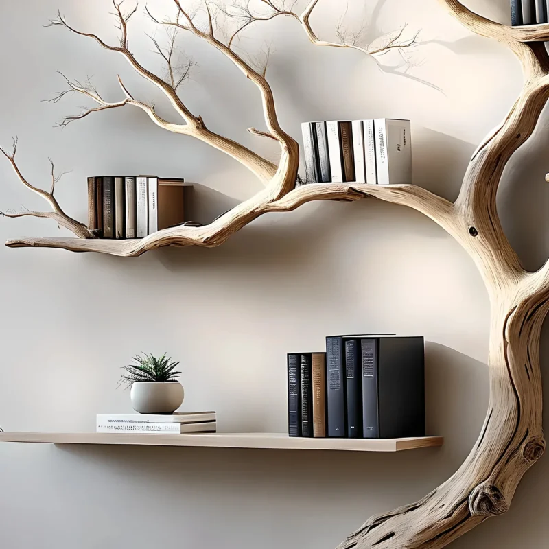 Wall-mounted decorative bookshelves, tree-shaped bookshelves - Image 2