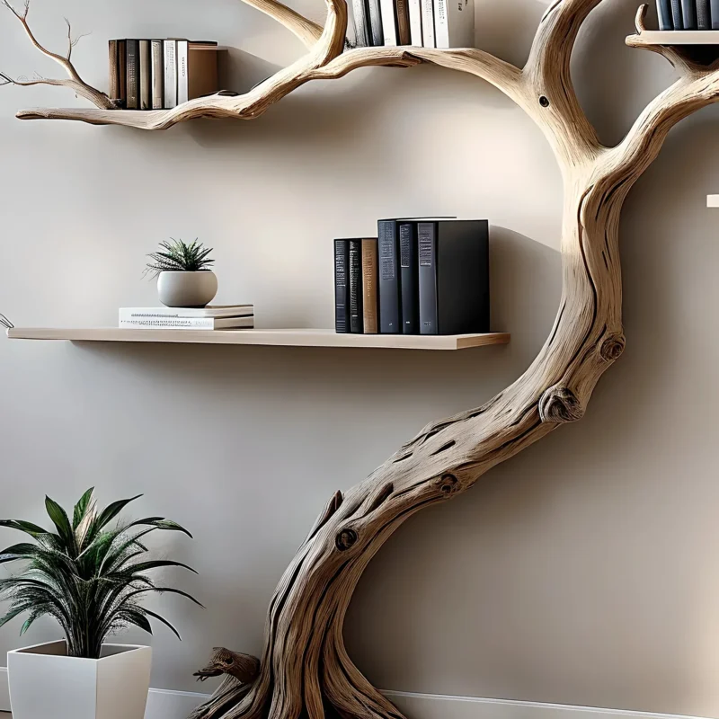 Wall-mounted decorative bookshelves, tree-shaped bookshelves - Image 3