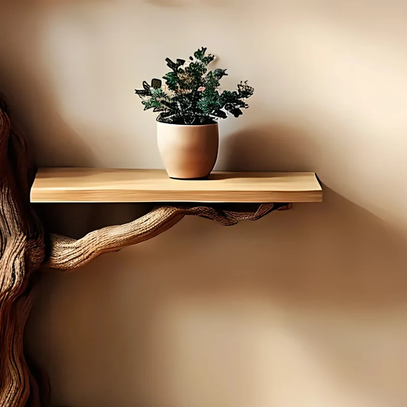 Wooden bookshelf, Natural wood, Children's bookshelf, Decorative library, Farm bookshelf, Preschool bookshelf - Image 3