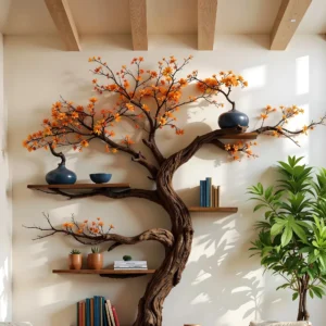 Wooden Tree Bookshelf, A Unique Handmade Masterpiece