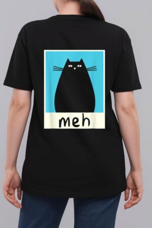Meh Cat Shirt Meow Kitty Cat Lover Japanese Cat Kawaii Anime Woman T-Shirt