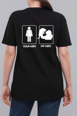 Men's Your Wife My Wife T  Crazy Cat Lady Wife Clothing Woman T-Shirt