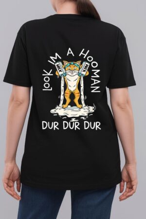 Meow Cat  Meow Kitty Funny Cats LOOK I'M A HOOMAN Woman T-Shirt