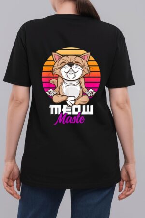 Meow Maste Funny Cat Yoga Namaste Woman T-Shirt