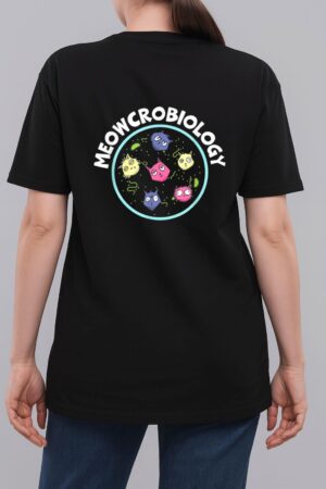Meowcrobiology Science Lover Microbiology Scientist Cat Woman T-Shirt
