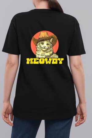Meowdy Funny Classic Country Cowboy Cat Western Vibe Woman T-Shirt