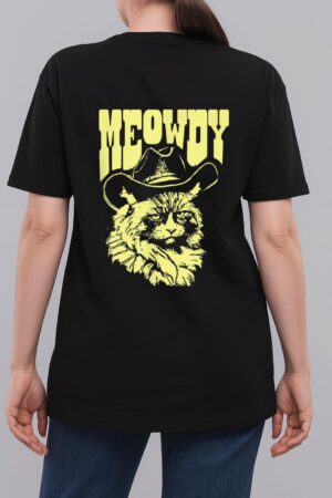 Meowdy Funny Country Cowboy Angry Cat Western Vibe Woman T-Shirt