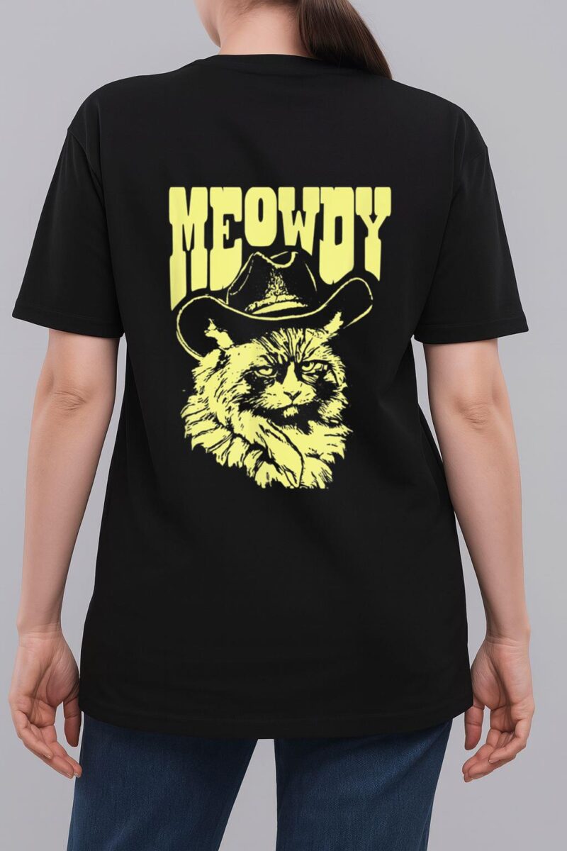 Meowdy Funny Country Cowboy Angry Cat Western Vibe Woman T-Shirt