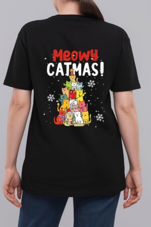 Meowy Catmas Christmas Cat Woman T-Shirt