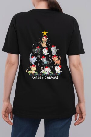 Merry Catmas Cat Christmas Tree Meowy Catmas Woman T-Shirt