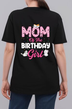 Mom of the Birthday Girl Shirt Cat Lover Kitty Kitten Woman T-Shirt