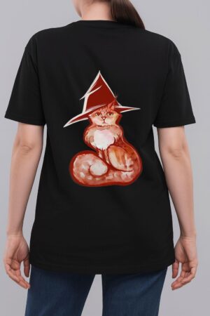 Orange Cat Witch Tabby Oranges Kitty Cat Woman T-Shirt