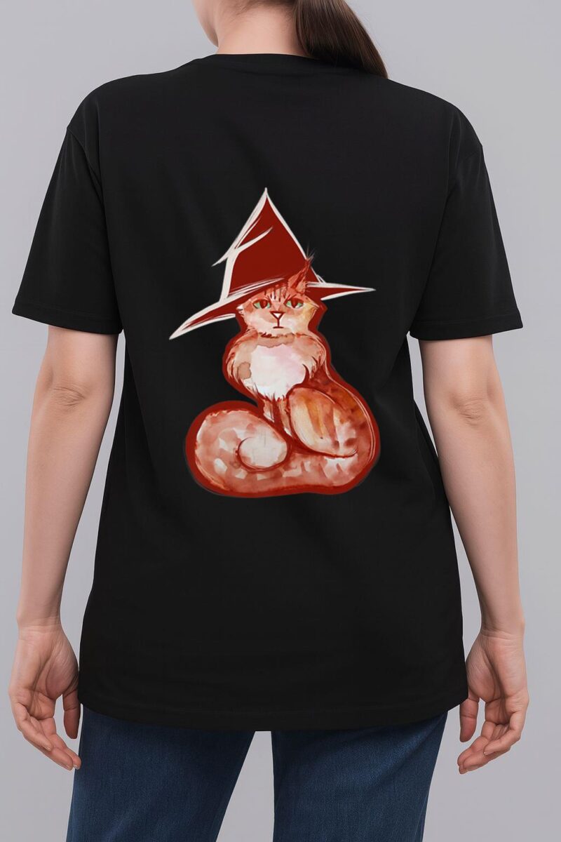 Orange Cat Witch Tabby Oranges Kitty Cat Woman T-Shirt