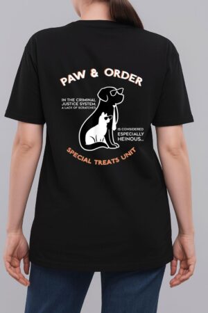 Paw and Order Special Treats Unit Training Dog And Cat Woman T-Shirt