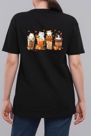 Pumpkin Spice Latte Costume For Cats Lover Cute Autumn Fall Woman T-Shirt