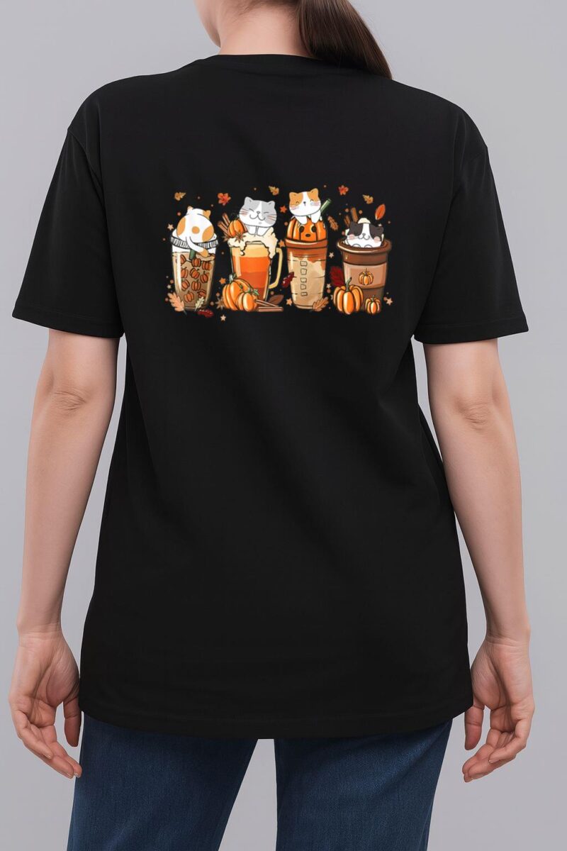 Pumpkin Spice Latte Costume For Cats Lover Cute Autumn Fall Woman T-Shirt