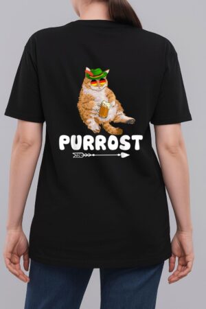 Purrost Lederhosen Cat Drinkers Germany Munich Oktoberfest Woman T-Shirt