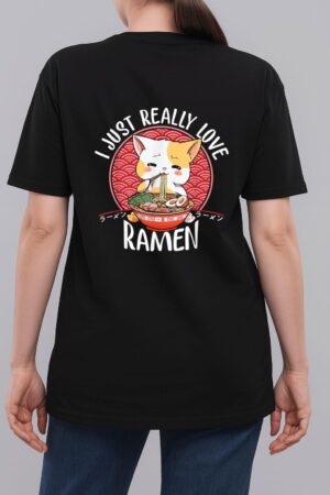 Ramen Cat Anime Kawaii Japanese Gift Girls Official Teenager Woman T-Shirt