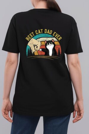 Retro Best Cat Dad Ever Father's Day Cat Daddy gifts Woman T-Shirt