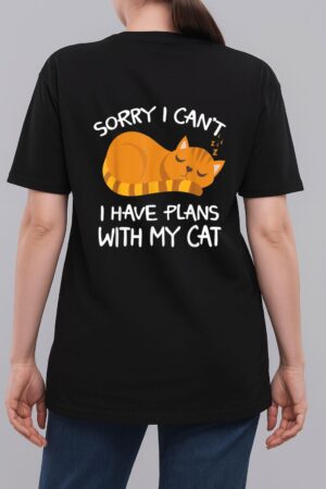 Retro Cat I'm Sorry I Can't I Have Plans With My Cat Woman T-Shirt