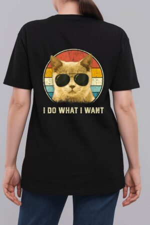 Retro Cat Lovers shirt I Do What I Want Cat Woman T-Shirt