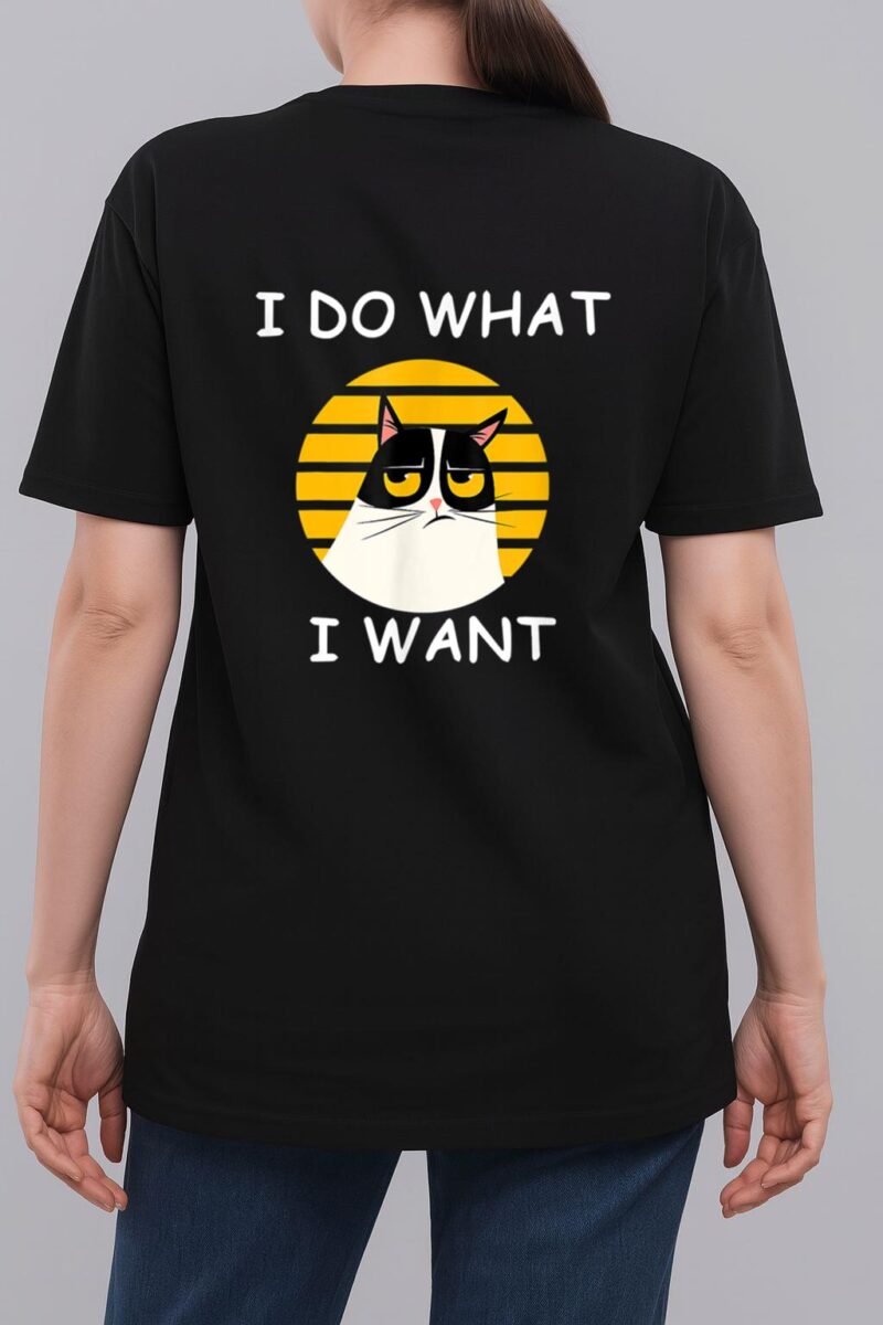 Retro I Do What I Want With My Cat Funny Cat Love Woman T-Shirt