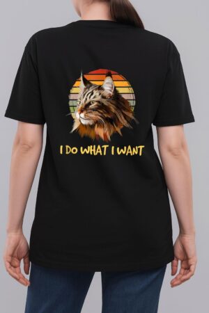 Retro I do what I want cat funny maine coon cat lover Woman T-Shirt