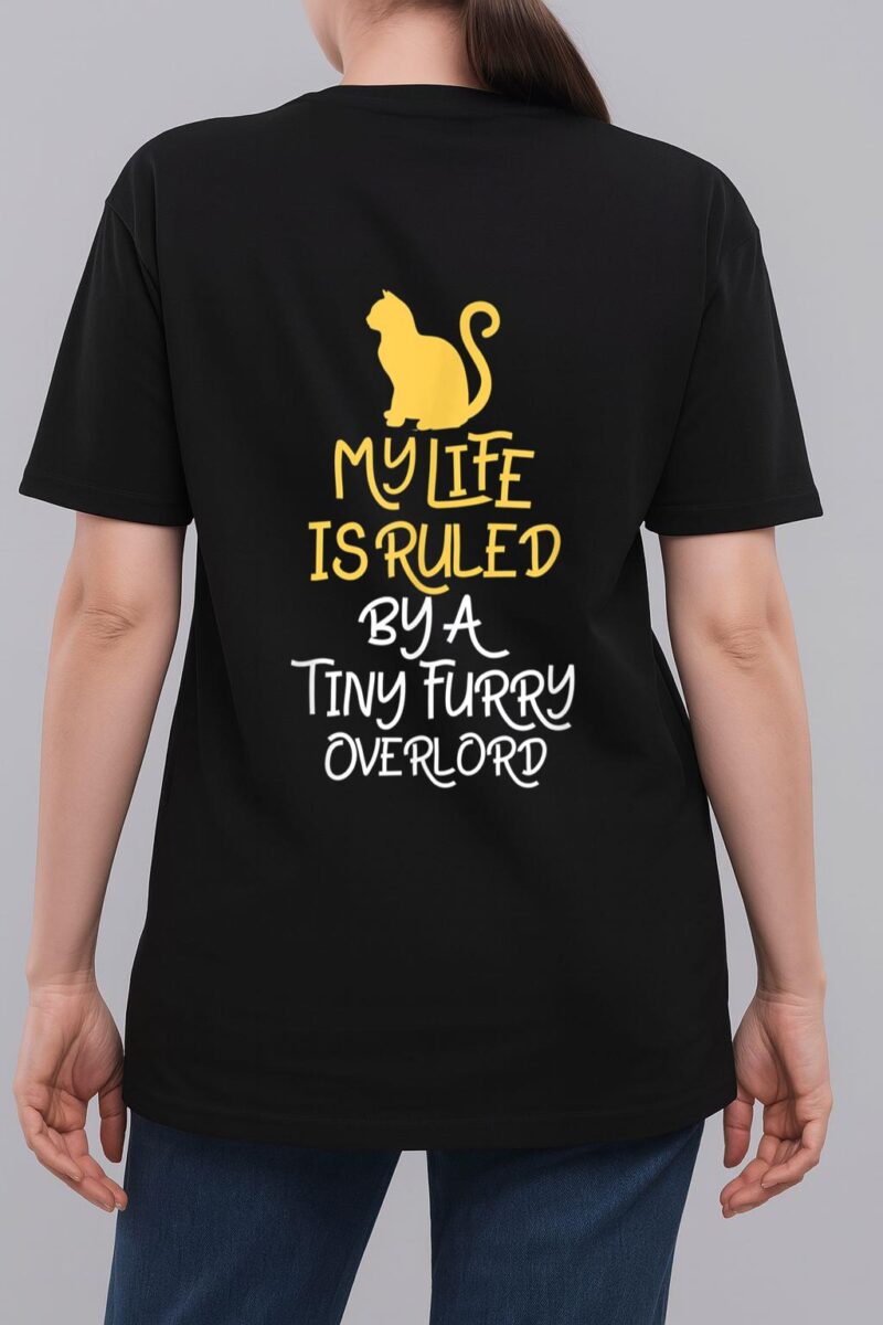 Retro Meow Cat My Life is Ruled by a Tiny Furry Overlord Woman T-Shirt