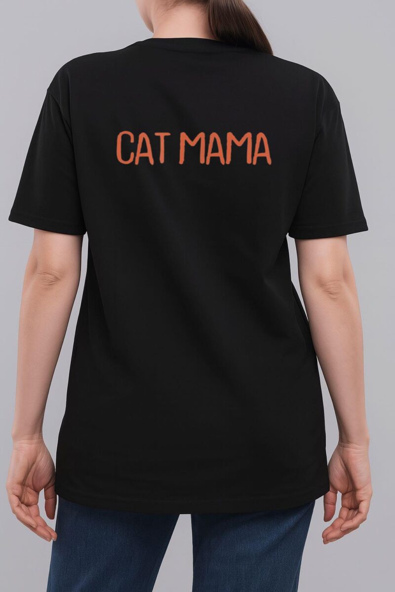 Retro Vintage Simple Funny Cat Mama Woman T-Shirt