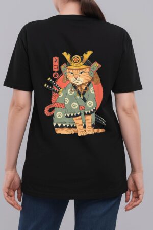 Samurai Japanese Cat Bushido Katana Vintage Gifts Men Women Woman T-Shirt