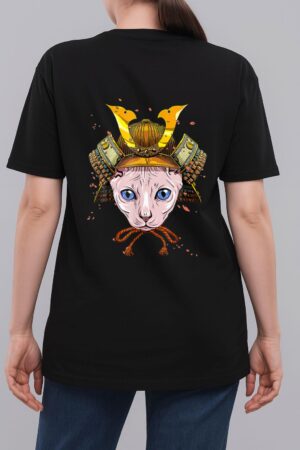 Samurai Sphynx Cat Warrior Samurai Cat Lovers Woman T-Shirt