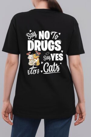 Say No To Drugs Say Yes To Cats Red Ribbon Week Woman T-Shirt