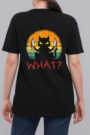 Serial Killer Halloween Cat Woman T-Shirt