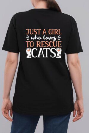 Shelter Animal Love Just A Girl Who Loves To Rescue Cats Woman T-Shirt