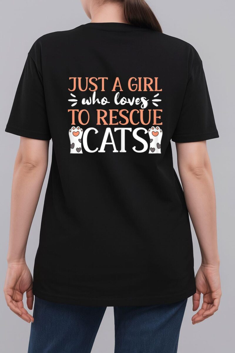 Shelter Animal Love Just A Girl Who Loves To Rescue Cats Woman T-Shirt