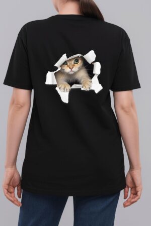 Sweet Kitten Torn Cloth Funny Cat Lover Cat Owner Cat Lady Woman T-Shirt